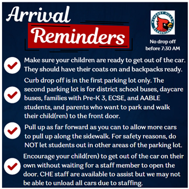 Arrival Reminders